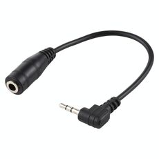 Spina maschio ad angolo retto da 2,5 mm a jack femmina da 3,5 mm Cavo convertitore adattatore di alimentazione CC audio stereo AUX, lunghezza: 14 cm