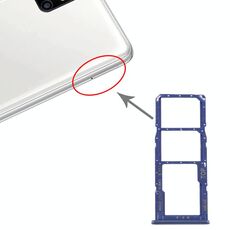 Per Samsung Galaxy M51 SM-M515 Vassoio scheda SIM + Vassoio scheda SIM + Vassoio scheda micro SD (Blu)