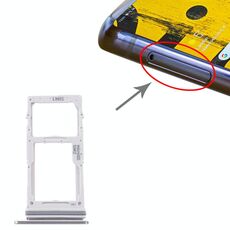 Per Samsung Galaxy Note 10 Lite SM-N770 Vassoio scheda SIM + Vassoio scheda SIM / Vassoio scheda micro SD (Argento)
