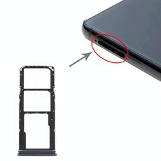 Per Samsung Galaxy A9 (2018) SM-A920 Vassoio scheda SIM + Vassoio scheda SIM + Vassoio scheda micro SD (Nero)