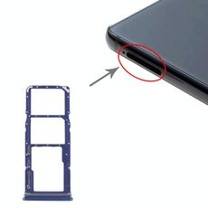 Per Samsung Galaxy A9 (2018) SM-A920 Vassoio scheda SIM + Vassoio scheda SIM + Vassoio scheda micro SD (Blu)