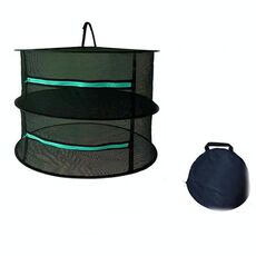 Asciugatura a base di erbe a base di erbe Pieghevole Pieghevole Asciugatura Chiuso Zipper Plant Asciugatura rete, Specifica: Diametro 60 cm 2 strati
