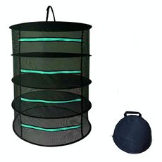 Asciugatura a base di erbe a base di erbe Pieghevole Pieghevole Asciugatura Chiuso Zipper Plant Asciugatura NET, Specifica: 60 cm Diametro 4 strati