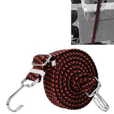 3 PCS Corda per legare la bicicletta che si allarga e si ispessisce Corda per ripiani in corda elastica elastica multiuso, lunghezza: 2 m (rosso)