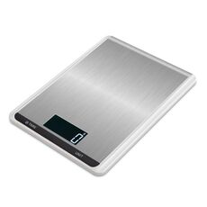 Bilancia elettronica da cucina in acciaio inossidabile da 10 kg / 1 g (bianca)