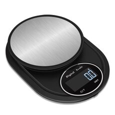 Bilancia elettronica da cucina Bilancia per gioielli in acciaio inossidabile di alta precisione, stile: senza bordi, specifica: 5 kg / 1 g
