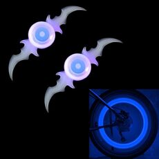 2 pezzi ruote per bicicletta luci a raggi di salice decorazione luci notturne a LED colorate (luce blu)