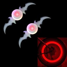 2 pezzi ruote per bicicletta luci a raggi di salice decorazione colorata luce notturna a LED (luce rossa)