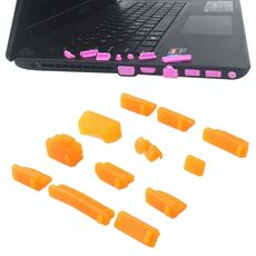 Tappi antipolvere universali in silicone 13 in 1 per laptop (arancione)