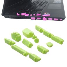 Tappi antipolvere universali in silicone 13 in 1 per laptop (verde)