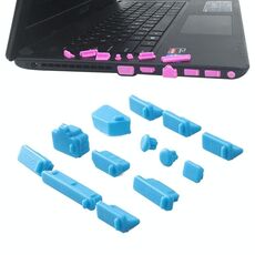 Tappi antipolvere universali in silicone 13 in 1 per laptop (blu)