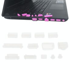 Tappi antipolvere universali in silicone 13 in 1 per laptop (bianchi)