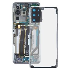 Cover posteriore per batteria in vetro trasparente per Samsung Galaxy S20+ SM-G985 SM-G985F SM-G985F/DS (trasparente)