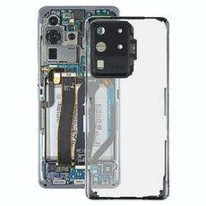 Per Samsung Galaxy S20 Ultra SM-G988 SM-G988U SM-G988U1 SM-G9880 SM-G988B/DS SM-G988N SM-G988B SM-G988W Cover posteriore in vetro trasparente per batteria (trasparente)