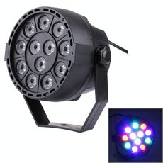 KD-12W 12 LED PAR Light Stage Light, con display a LED, modalità Master / Slave / DMX512 / Auto Run, spina europea
