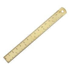 4 strumenti di misurazione righello da disegno retrò in ottone, modello: righello 0-15 cm