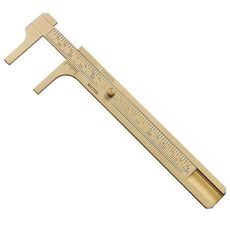 4 strumenti di misurazione righello da disegno retrò in ottone, modello: scala doppia calibro 0-120 mm