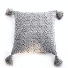 Accessori per la casa Federa a maglia senza nucleo, Dimensioni: 45 x 45 cm (grigio chiaro)