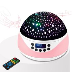 LED Starry Sky Light Telecomando USB Lampada per proiettore musicale rotante Romantica luce notturna stellata (rosa)