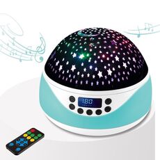 LED Starry Sky Light Telecomando USB Lampada per proiettore musicale rotante Romantica luce notturna stellata (blu)