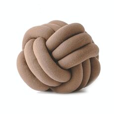 Cuscino a sfera annodato a mano, dimensioni: diametro: 25 ~ 30 cm (caffè leggero)
