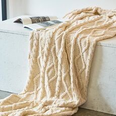 Decorazione morbida per la casa Coperta per il tempo libero lavorata a maglia in ciniglia Divano Coperta per aria condizionata Coperta per auto, Dimensioni: 130x180 cm (crema pasticcera)