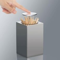 Porta stuzzicadenti in acciaio inox a push-up Pop-up automatico portatile