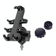 Manubrio per moto con testa a sfera con bullone M10 Multi-funzione Staffa per supporto di navigazione per cellulare in lega di alluminio a otto griffe con manopole antifurto, Larghezza del telefono: 6,5-10,2 cm