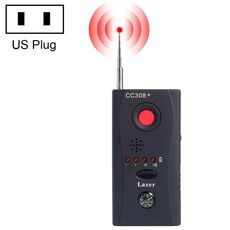 CC308 + Rilevatore di lenti per telecamera multi wireless Rilevatore di segnali radioonde Rilevatore di dispositivi GSM RF a gamma completa (spina USA)
