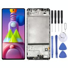 Schermo LCD originale per Samsung Galaxy M51 SM-M515 Digitizer Assemblaggio completo con cornice