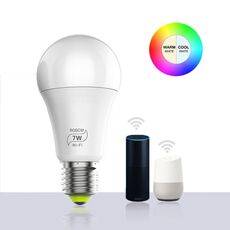 7W E27 RGBCW WIFI LED lampadina intelligente luce domotica intelligente wireless (RGBCW + bianco caldo + bianco)