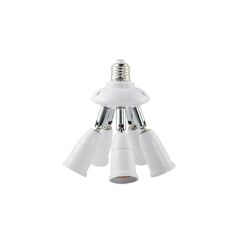 E27 a E27 Splitter Supporto per lampadina a LED regolabile per portalampada Convertitore per portalampada, tipo: 5 in 1