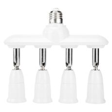 Da 1 a 4 E27 a E27 Distributore di prese Convertitore regolabile Portalampada LED E27 (4 in 1)