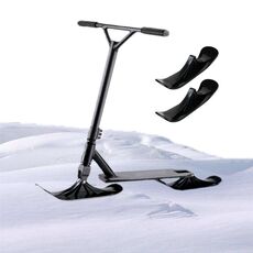 2 PCS Bambini Pattinaggio Scooter Slitta Accessori per veicoli da sci Veicolo da sci a doppio uso Attrezzatura da esterno a due ruote