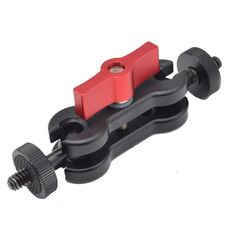 MA-100R Red YJ Magic Arm Bracket Mount Braccio magico con testa a sfera da 1/4 di pollice
