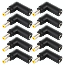 10 PCS 4,5 x 3,0 mm femmina a 5,5 x 2,5 mm maschio connettore adattatore a gomito