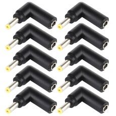 10 PCS 4,5 x 3,0 mm femmina a 4,0 x 1,7 mm maschio connettore adattatore a gomito