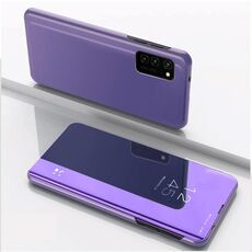Per Samsung Galaxy S30 Custodia in pelle con flip orizzontale a specchio ultra placcato con supporto (viola blu)