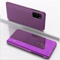 Per Samsung Galaxy S30 Custodia in pelle con flip orizzontale a specchio ultra placcato con supporto (viola)