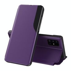 Per Samsung Galaxy S21 Ultra 5G Display laterale antiurto antiurto antiurto in pelle flip con supporto (viola)