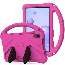 Custodia protettiva anti caduta per Galaxy Tab A 8.4 (2020) T307 EVA con supporto (rosso rosato)