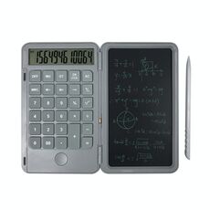 Lavagna per scrittura ricaricabile Calcolatrice LCD multifunzione portatile Lavagna per scrittura per studenti (grigia)
