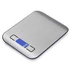 Bilancia elettronica da cucina portatile da cucina in acciaio inossidabile per piccoli alimenti, colore: 5 kg / 1 g (modello a batteria nero)
