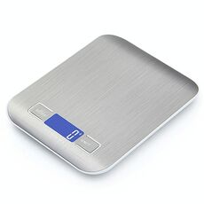 Bilancia elettronica da cucina portatile in acciaio inossidabile per piccoli alimenti, colore: 5 kg / 1 g (bianco ricaricabile)