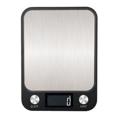 Bilancia da cucina da cucina piccola bilancia elettronica da cucina in acciaio inossidabile 10 kg / 1 g (versione inglese a batteria nera)