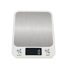 Bilancia da cucina in acciaio inossidabile Bilancia da cucina elettronica per piccola cucina 5 kg / 1 g (versione inglese a batteria bianca)