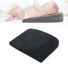 Memory Foam Infant Triangle Pendio Cuscino Donne incinte Neonato Cuscino da infermiera neonato, Colore: cristallo morbido nero