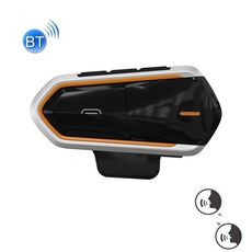 BT-S2 Casco Bluetooth Headset Radio FM / CSR Full Duplex Walkie Talkie (Nero Arancione)