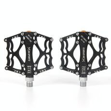 Pedale per bicicletta Pedale per mountain bike in lega di alluminio Pedale con cuscinetto antiscivolo (901 nero)