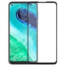 Lente in vetro esterno per schermo anteriore per Motorola Moto G8 XT2045-1 (nero)